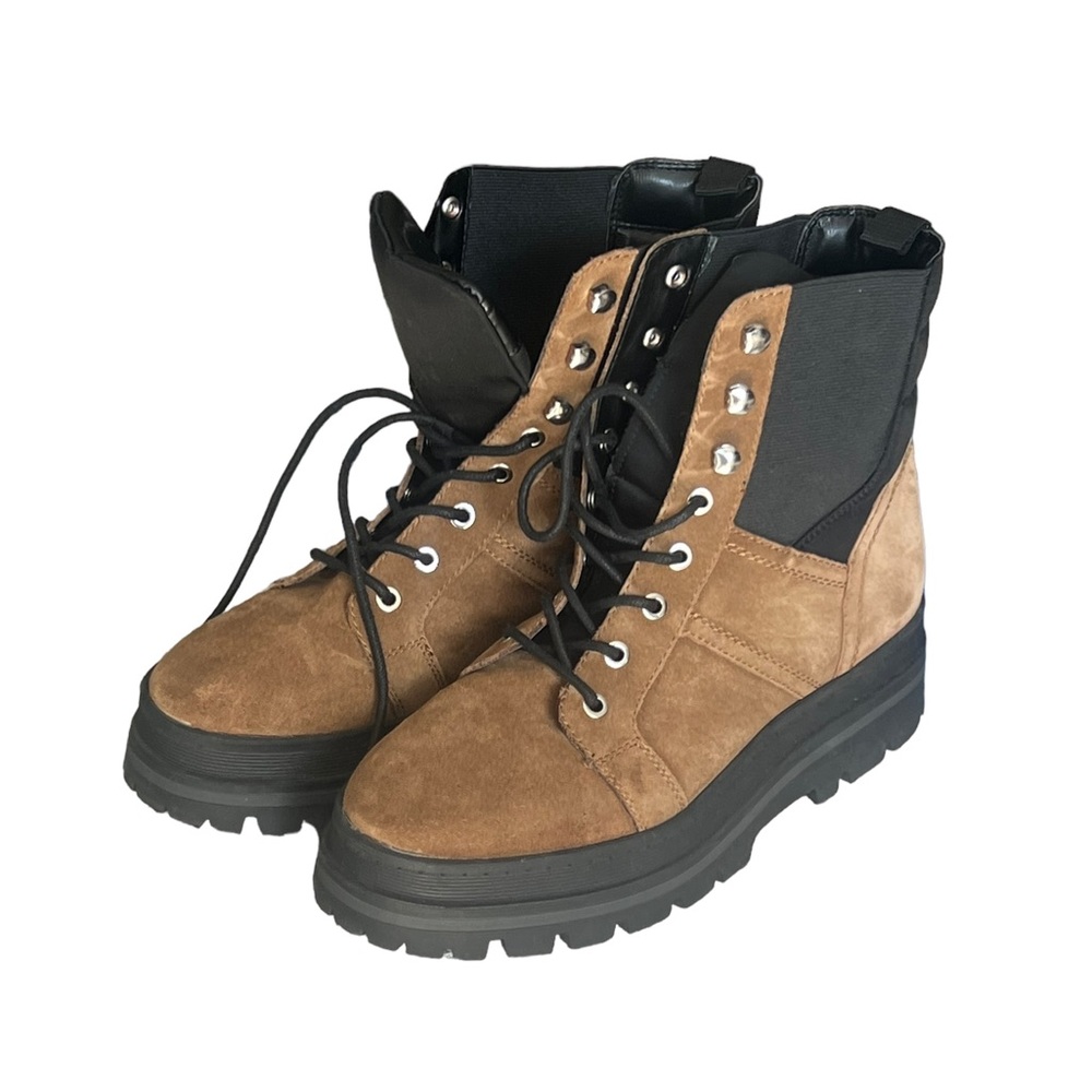 Marc Fisher Sashia Platform Combat Boot Leather S… - image 1